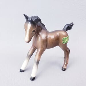 Vintage Beswick Horse Foal Small, Gamboling Left No 728 Glossy Figurine Rare